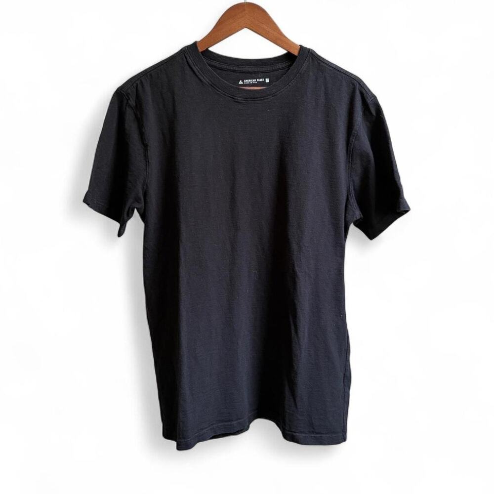 American Giant Black Short Sleeve Tee Mens M USA Minimalist Workwear